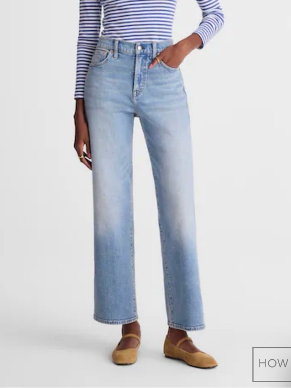 Madewell Light Blue Vintage Wide-Leg Crop Jeans
